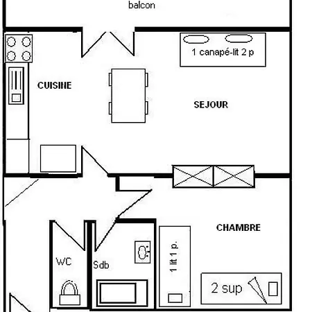 L'everest - 2 Pieces 5 Pers - L'everest - 121ev- Plagne Centre Mae-9034